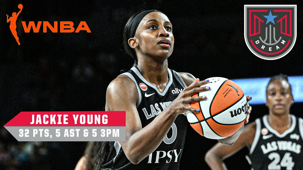 JACKIE YOUNG SEASON HIGH 🔥Jackie Young GOES OFF as Aces clinch playoff berth | WNBA on ESPN