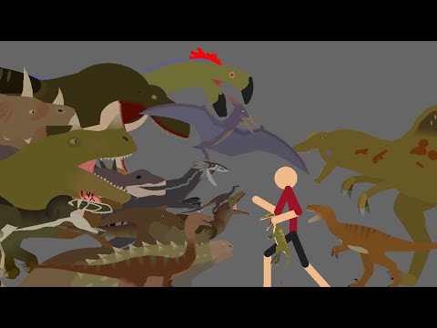 Human vs carnivores dinosaur hunter