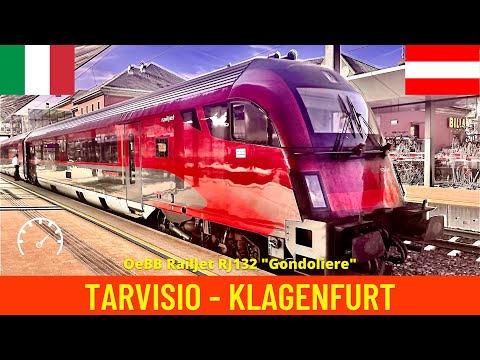 Cab ride Tarvisio - Klagenfurt - train drivers view in 4K