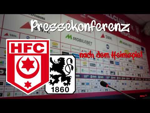 24. Spieltag 2022/23: Hallescher FC - 1860 München | Pressekonferenz nach dem Spiel
