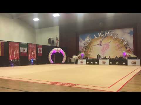 Salos Anastasiia (Belarus) - 11.9 - Ribbon - Level 10 Senior - LA Lights 2018
