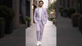 Mens Lavender Seersucker Suit Blazer + Pants Cotton Fabric - Summer Fabric by USA Men's Outlet video