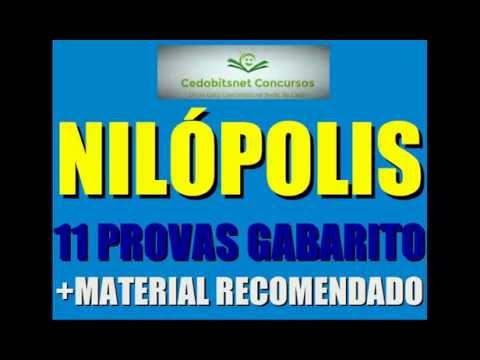 NILÓPOLIS RJ PREFEITURA CONCURSO PÚBLICO PROVAS QUESTÕES SIMULADO CURSO APOSTILA RIO JANEIRO
