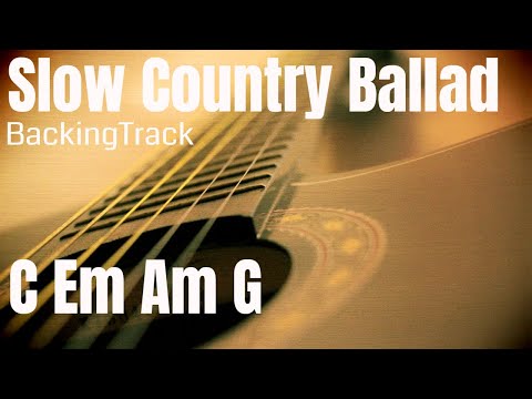 Slow Country Ballad Guitar Backing Track C Major