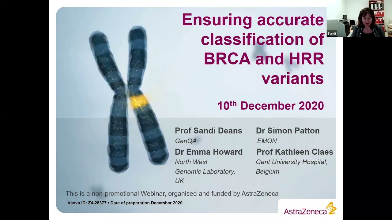 Ensuring Accurate Classification of BRCA and HRR Variants - 10th December 2020 (Run 5, Webinar 2)