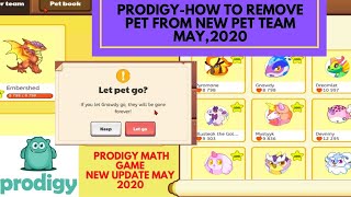 Prodigy Math Game | HOW to REMOVE PETS from the NEW PET TEAM -Prodigy MAY 2020 Update.