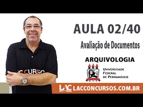 Aula 02/40 - Concurso UFPE 2016 - Avaliação de Documentos
