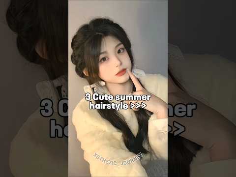 3 cute summer hair style 💗✨| must try | #aesthetic #tranding #hairstyle #viralshort
