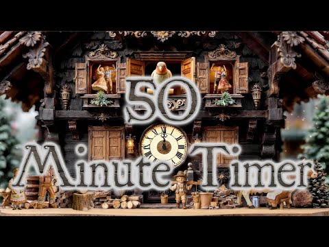 Winter Chalet Cuckoo Clock 50 Minute Timer with Fantasy Music