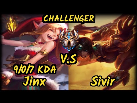 Attila (JINX) vs SIVIR - 9/0/7 KDA BOTTOM ADC CHALLENGER GAMEPLAY - EUW