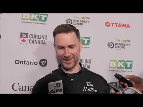 Media Scrum - Semifinal - 2023 BKT Tires & OK Tire World Men’s Curling Championship