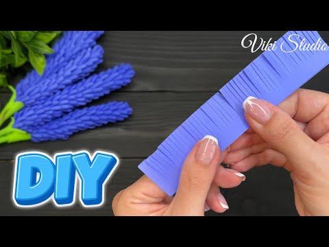 How to Make Easy Paper Lavender Flowers | DIY Craft Tutorial