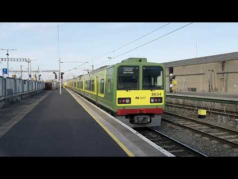*( RARE )*IÉ 8520 class dart train 8635 + 8634 Departs Connolly Platform 4 for Fairview 17/4/2021