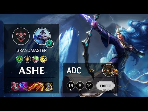 Ashe ADC vs Cassiopeia - BR Grandmaster Patch 11.24