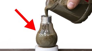FEW PEOPLE KNOW THE SECRET OF THE OLD LIGHT BULB!! Pour CONCRETE there.