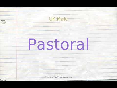 How to pronounce pastoral