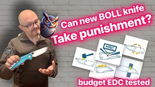 Angry Owl: a budget blade with button-operated liner lock (BOLL) by Keanu Alfaro tested