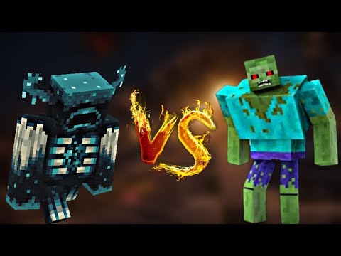 EPIC Minecraft Enchanted Armor Mutant Zombie vs Warden Fight!!