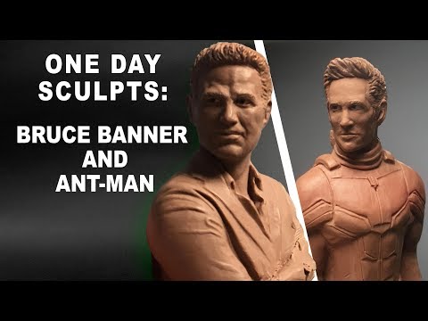 One Day Sculpts: Bruce Banner and Ant-man  - Timelapse