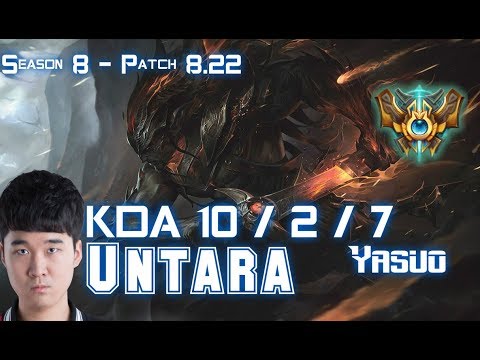 Untara YASUO vs SION Top - Patch 8.22 KR Ranked
