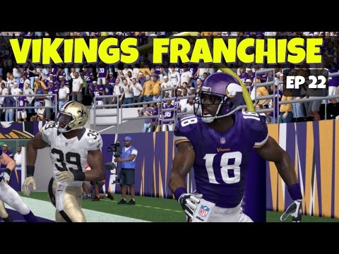Madden 16 (Xbox One) Minnesota Vikings Owner Mode Franchise - EP22 (Year 2, Week 3 vs New Orleans)