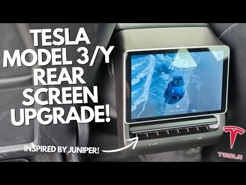 Juniper-Style Rear Screen Upgrade for Tesla Model 3/Y – Install & Full Review! #tesery