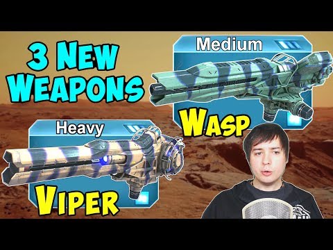 3 New War Robots Weapons: Sting, Wasp & Viper: Corrosion Damage Over Time - WR