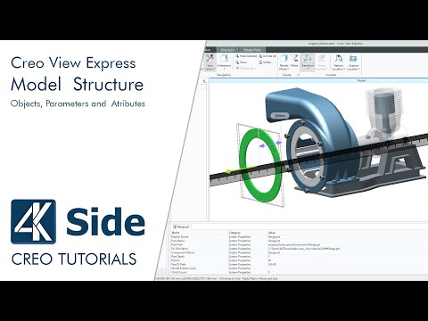 Creo View Express: Model Structure - Objects parameters and Atributes