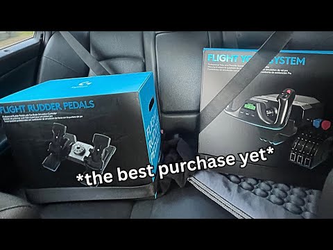 UNBOX THE LOGITECH FLIGHT SIMULATOR WITH ME (yoke system, throttle quadrant & rudder pedals) !!