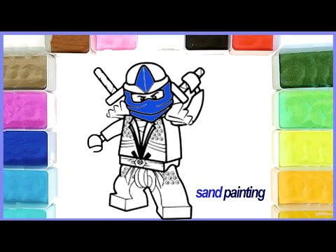 Sand painting, drawing and coloring LEGO Ninjago