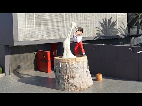 家の前で1200人前の巨大餅つきしてみた。