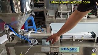 Horizontal Filling Machine for cream, slurry products filling #filler maker #filling device