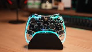 Gamepad Marvo GHOST 40, bezdrôtový, 17tl., priehľadný