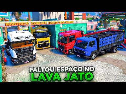 GTA V TRUCKER LIFE | MY CAR WASH IS FULL OF TRUCKS 😱 #302