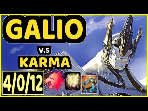 T1 FAKER (GALIO) vs KARMA - 4/0/12 KDA MID GAMEPLAY - KR Ranked GRANDMASTER