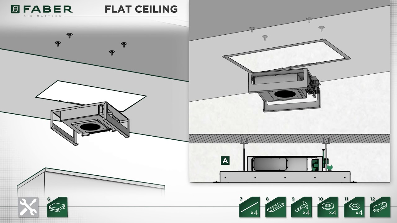 Faber Slim Ceiling Hood Installation