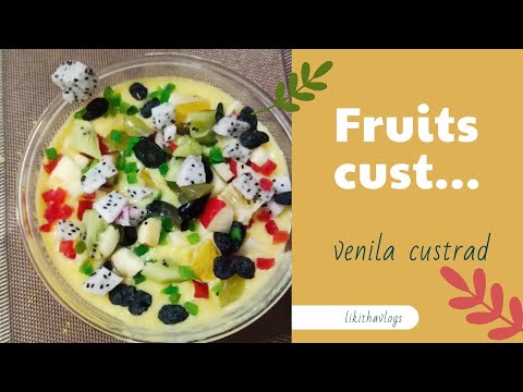 Fruits custrad Recipe #venilla custard #like #share #comment #viral #youtube