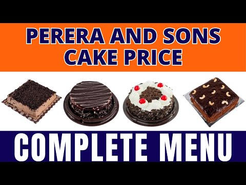 Perera and Sons Cake Price List 2024 in Sri lanka