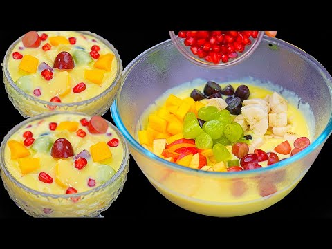 परफेक्ट फ्रूट कस्टर्ड सही माप से कैसे बनाते है | Fruit Custard Recipe |Quick Dessert |KabitasKitchen
