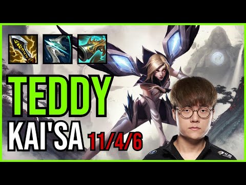 TEDDY - KAI'SA vs XAYAH ADC - KR Challenger - Patch 11.3 QUADRAKILL