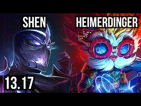 SHEN vs HEIMERDINGER (TOP) | 1/0/15, 3.1M mastery, 800+ games | NA Grandmaster | 13.17