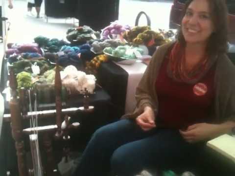 Anna Spinning her own Yarn......      early june 2012
