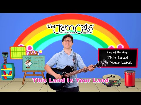 This Land Is Your Land - The Jam Cats Music |  Kids Songs | Preschool Music Class | Holiday song