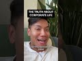 The HARD TRUTH about corporate life #shorts