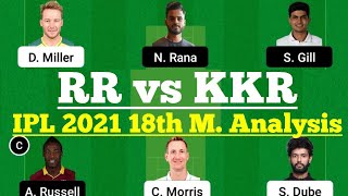 RR vs KKR IPL 2021 18th Match Dream11, KKR vs RR Dream 11 Today Match, Rajasthan vs Kolkata Dream11