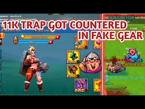 11K Hero Trap Tests a Full Counter Using Fake Gear.  Cu Ninja Tries to Solo Me again! Lords mobile.