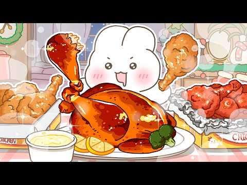 Christmas party with chicken! 🎄🍗(Roast, fried, and seasoned chicken) / DELISHUYA! 🐰