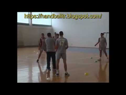 handball training players on attack for defenses 5-1 and 5 + 1 part 1