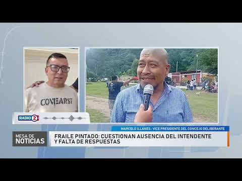 Nuevas críticas al intendente de Fraile Pintado: no fue a la Apertura de Sesiones