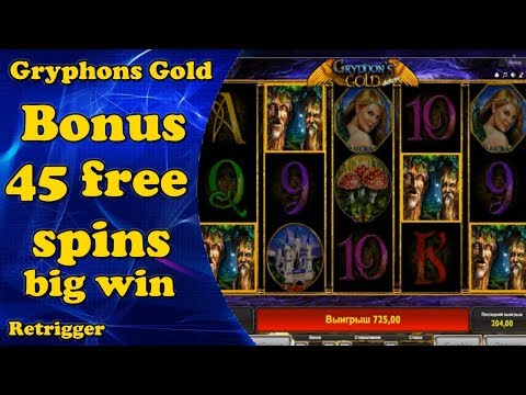 Big win Gryphons Gold bonus 45 free spins. Novomatic slot.